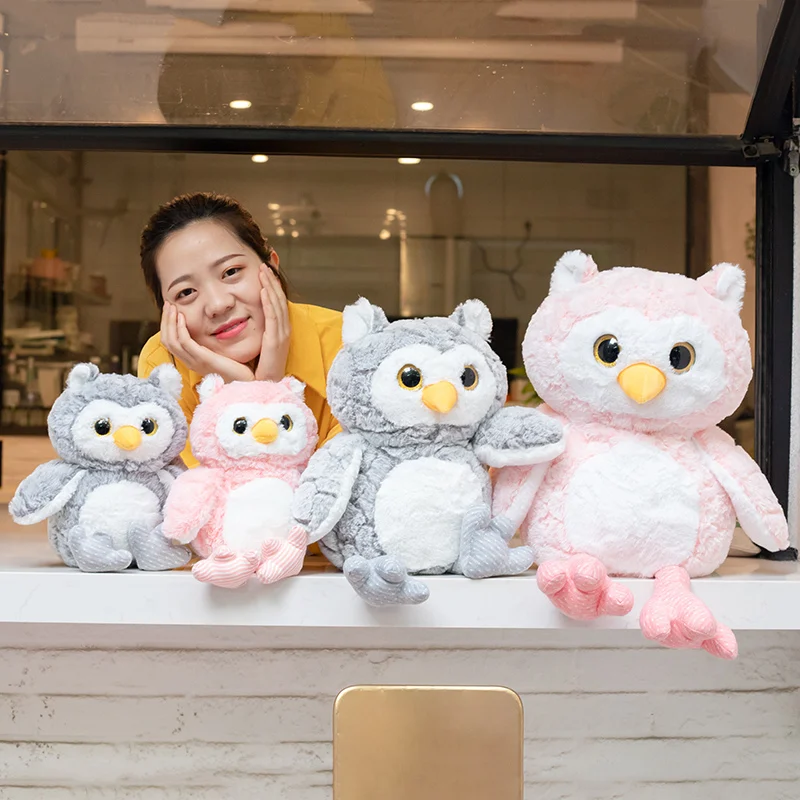 1 шт., 35-60 см, креативная Kawaii Сова плюшевая, игрушка, набивная хлопковая кукла с животными для детей, милая мягкая подушка подарок