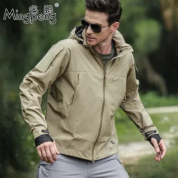 

Outdoor Hiking Military Tactical soft shell jacket men's Spring Autumn waterproof breathable Hoodie Coat Man Sport Clothing