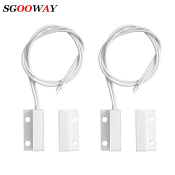 Sgooway Wired Door Window Sensor detector Magnetic Switch normally Closed NC for our Home security Alarm System