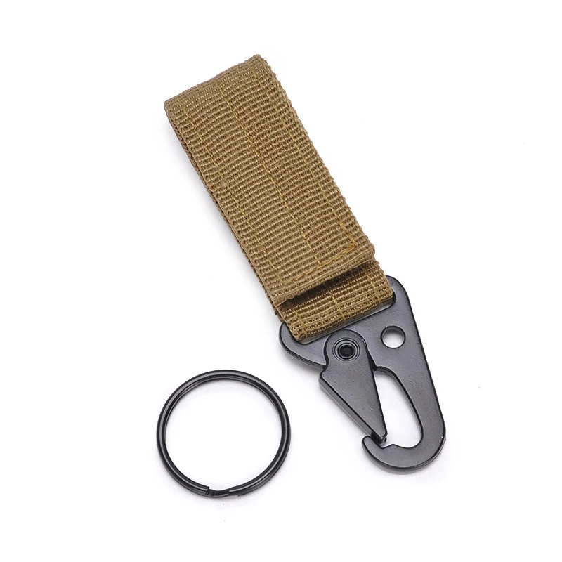 Outdoor Tactical Carabiner keychain Nylon bing Buckle Multi