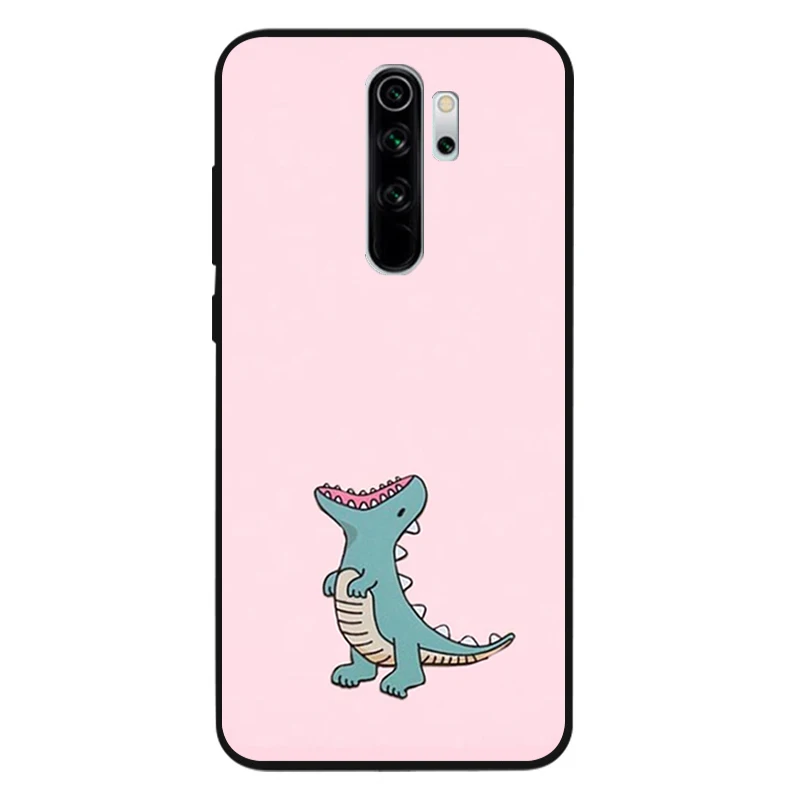 Cartoon dinosaur Soft Silicone black Phone Case For Redmi 4A 4X 5PLUS 5A NOTE 9S 9 8T 8 7 6 5 4 PRO best flip cover for xiaomi