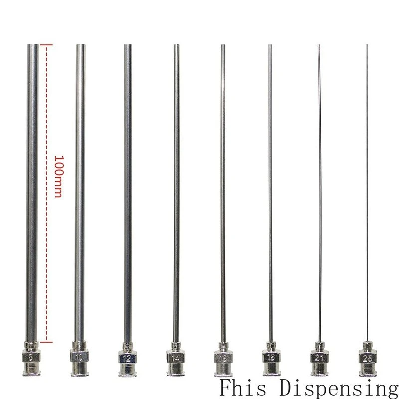 12, 8G 100mm Stainless Steel Dispensing Needles Needle All Metal Blunt