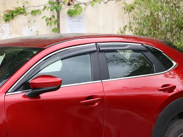 For 6PCS Mazda CX-30 Car Window Visor Windows Side Waterproof Decoration  Shield Exterior Accessories Body Kit CX30 2020 2021 - AliExpress