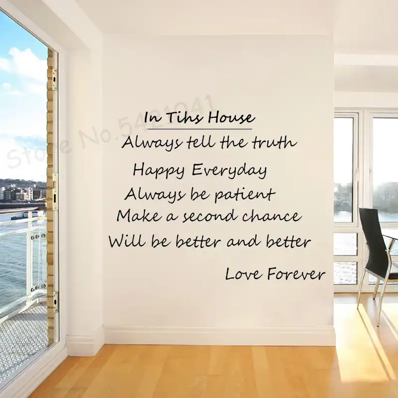 Enormes Etiquetas De Presupuesto De Pared En Esta Casa Reglas