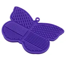 Бабочка HLX-0076 силиконовый коврик для очистки кистей с присоской моющая щетка гель чистящий коврик основа макияж кисть коврик для очистки