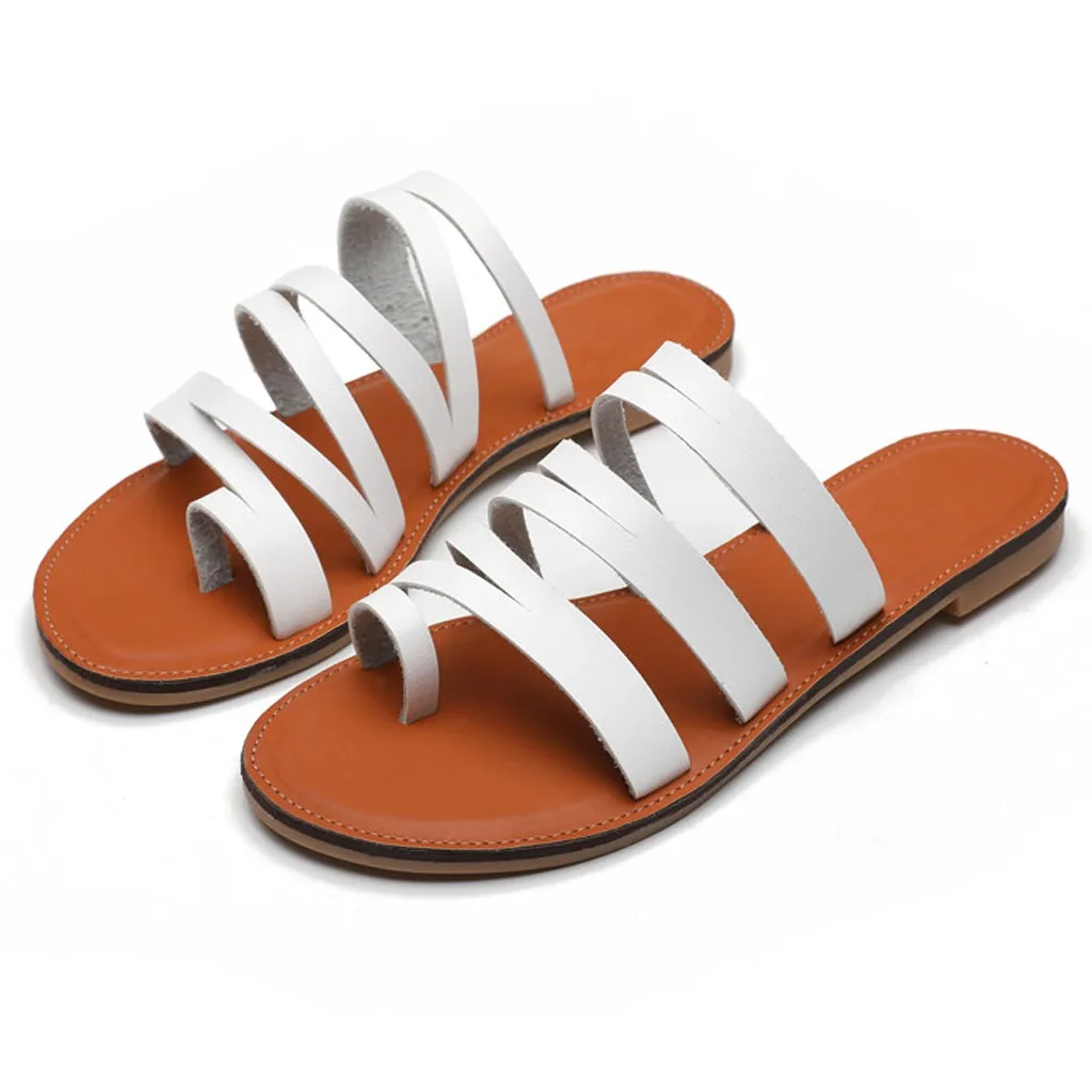 Summer Shoes Woman Anti-slip Flat Roman Beach Slides Slippers Women Flip Flops Large Size Zapatos Тапки Kapcie | Обувь