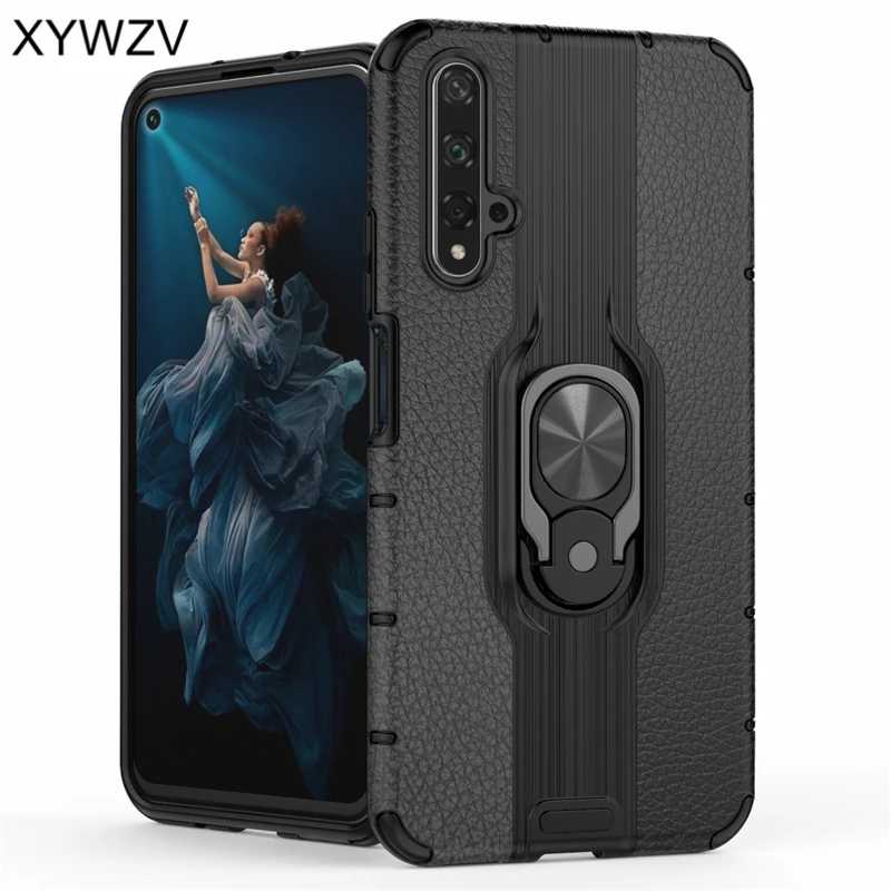 For Huawei Nova 5T Case Luxury Ring Bracket Hard Back Phone Protective Cover Fundas |