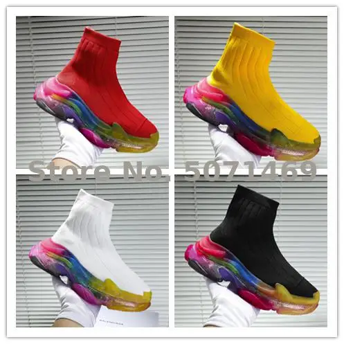 OLOMLB новые Для женщин& Для мужчин цвет черный, синий, белый, красный, розовый, желтый на плоской подошве повседневная обувь носок обувь; Лидер продаж; Сезон Зима; модные Прогулочные кроссовки размер 36-45