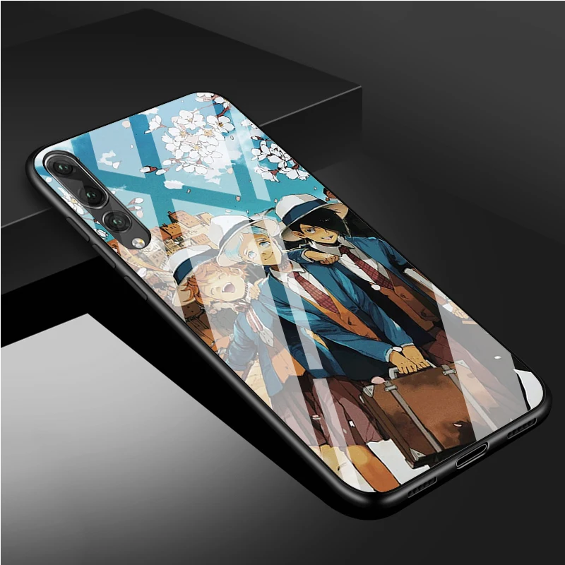 The Promised Neverland anime Tempered Glass Phone Case For Huawei P20 P30 P40 P40 Lite Pro Psmart Mate 20 30 Cover Shell huawei snorkeling case Cases For Huawei