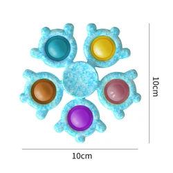 Juguetes giratorios sensoriales para niños, juguetes giratorios de burbujas de copo de nieve, autismo, juegos de mano giratorios, antiestrés, juguetes artesanales de descompresión