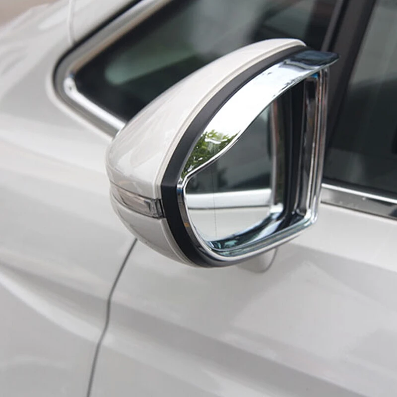 For-Touran-2016-2017-2018-2019-ABS-Plastic-Car-rearview-mirror-block-rain-eyebrow-Cover-Trim