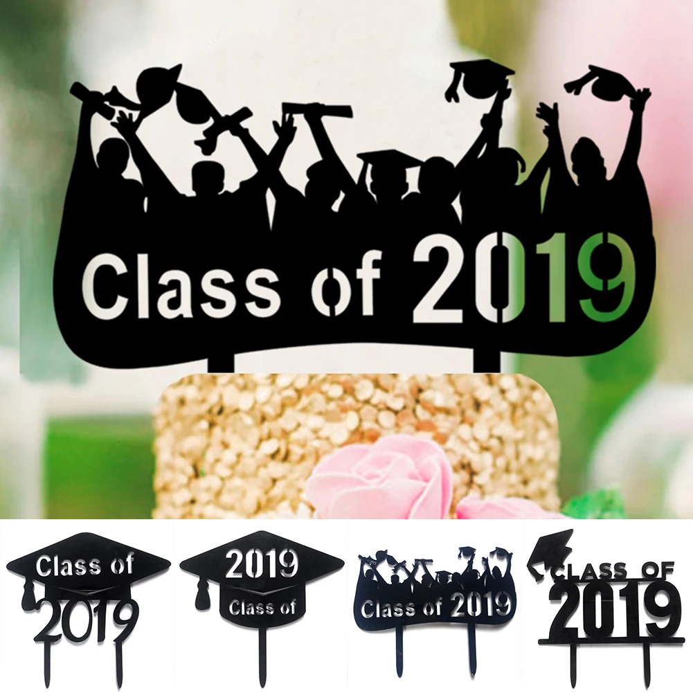 Graduation Decorations Favors DIY Cake Topper Student Picks Supplies High School Acrylic Congrats Grad Class Of Party