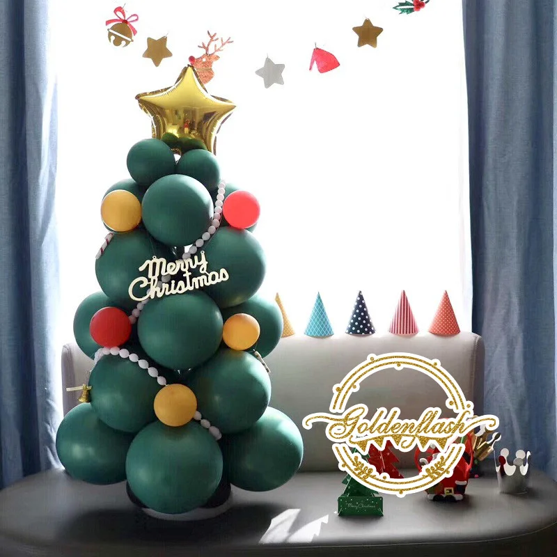 

Latex balloon Christmas tree macaron color matching custom set