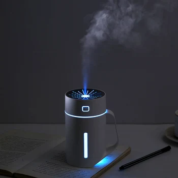 

300ML Car Air Humidifier Fast Charging Colorful LED Light Portable USB -in 500mA Lithium Battery Mini Aroma Diffuser