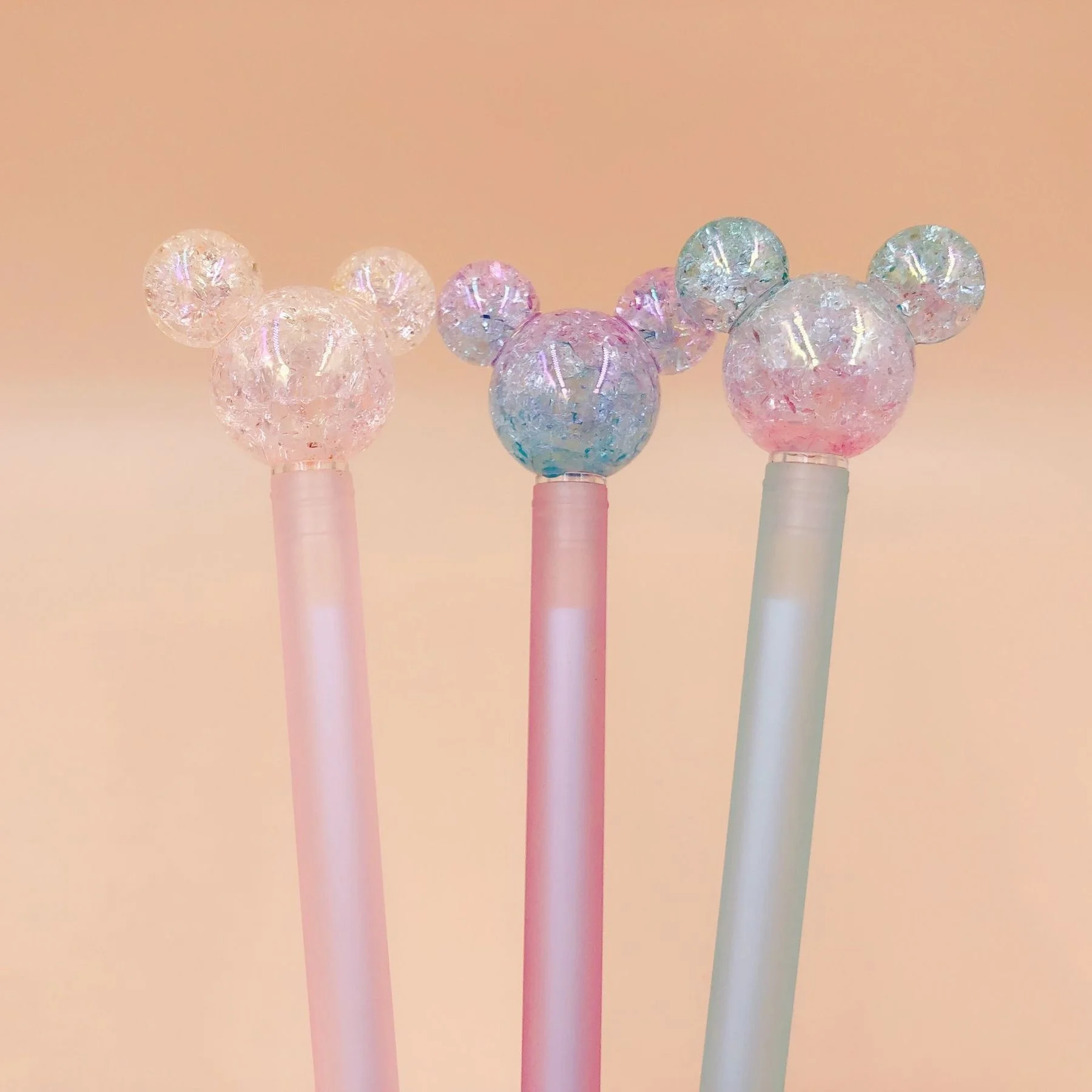 1 Stück süße Kawaii Mickey Glitter kreative Schule Bürobedarf Gelstift Neuheit Griff Korea süße hübsche schöne Schreibwaren – Detail 1
