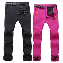 Уличные мужские и женские брюки с мягким покрытием, толстые осенние и зимние, большие размеры, одноцветные, с мягким флисом, для катания на лыжах, для альпинизма