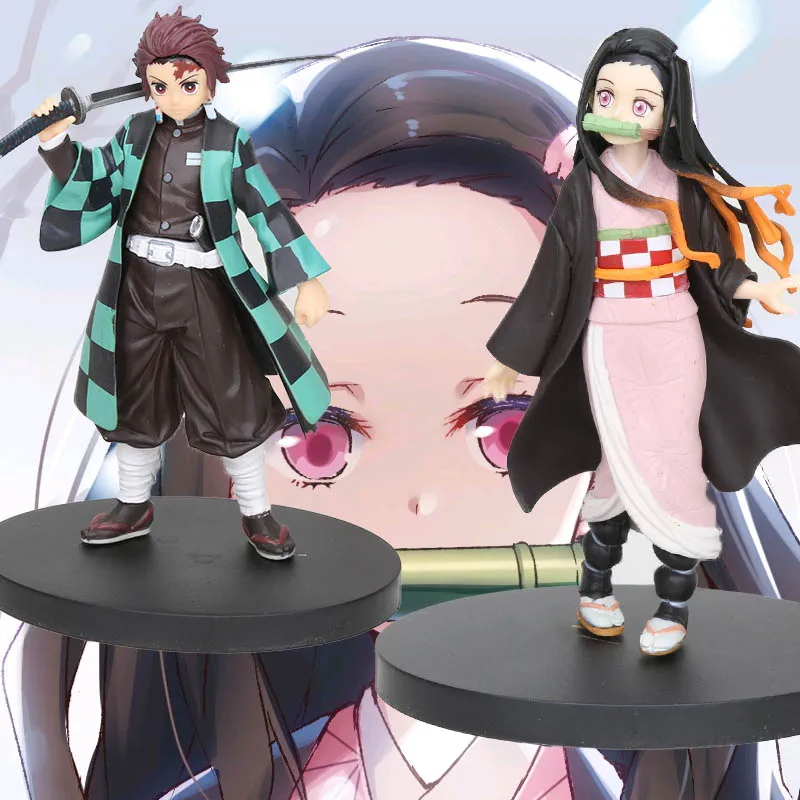 KIMETSU NO YAIBA Tanjirou Nezuko DXF фигурка 16 см Kamado Tanjirou ПВХ Demon Slayer Kimetsu фигурка модель куклы игрушка