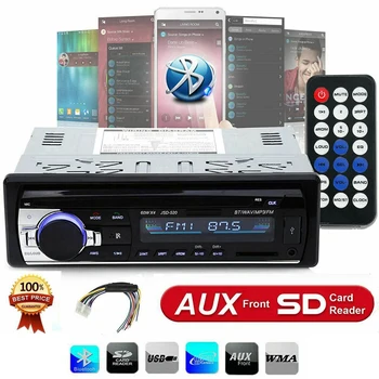 

1Din Car Radio Bluetooth Stereo MP3 Player FM/USB/AUX/SD In-dash Audio Head Unit