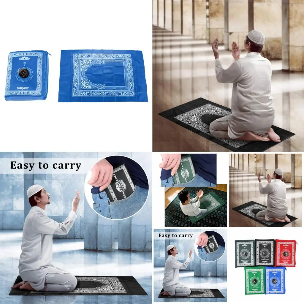 Muslim Prayer Rug for Women and Men Traditional Islamic Praying Mat for