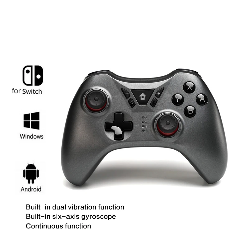 Беспроводной bluetooth-геймпад для Switch Pro, пульт дистанционного управления, джойстик для ПК PS3, Android tv Box, игра