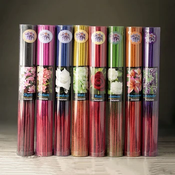 

8pcs Thailand handmade aromatherapy Plant floral fragrance Tubed Bamboo stick incense Plant essential oil Mixed fragrance