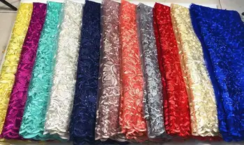 

3d lace flowers latest nigerian lace styles french party lace fabrics 5 yards 2019 tulle fabric 3d beads stones wedding party