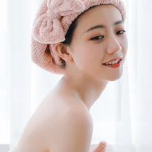 2 шт. бантик из микрофибры для волос тюрбан быстро высыхает шапка для волос обернутое полотенце шапочка для купания