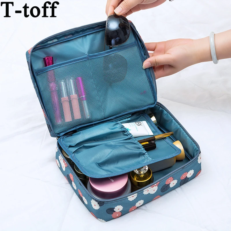  Women Makeup bag Cosmetic bag Case Make Up Organizer Toiletry Storage Neceser Rushed Floral Nylon Z