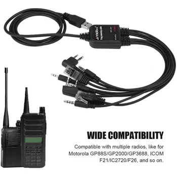 

8 In 1 USB Programming Cable Multifunctional Compatible For Walkie Talkie KENWOOD/QuanSheng/HYT/Motorola/YAESU/ICOM Radio