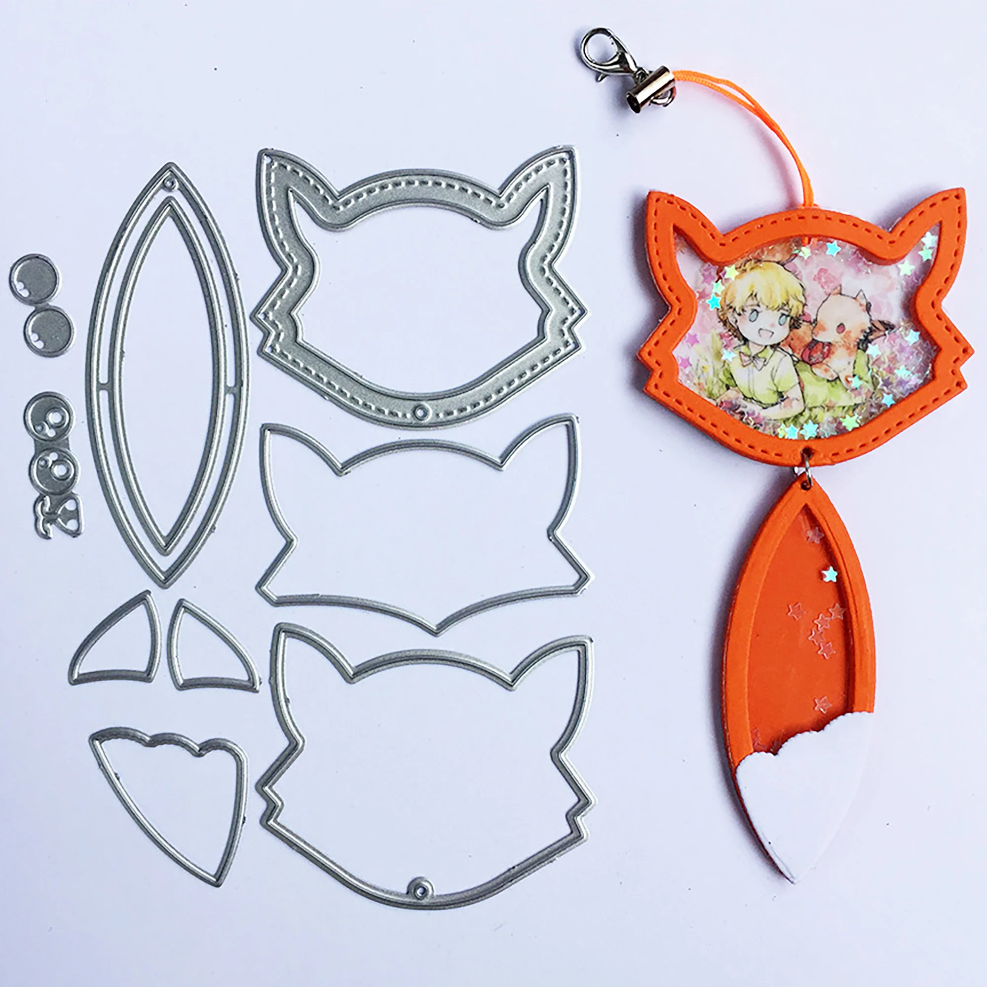 

Cute Fox Metal Cutting Dies Stencil Scrapbooking Craft Embossing for Making Diy Paper Card Die Cut Thanksgiving Christmas Dies