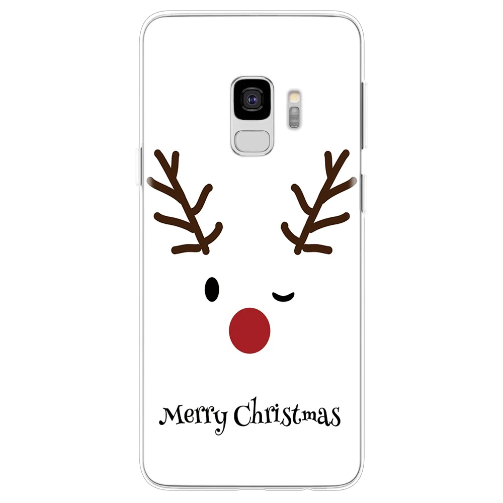 Одежда для сна из хлопка с рождественскими рисунками чехол для samsung Galaxy A70 A60 A50 A40 A30 A20e A10e A10S A10 A6 A8 плюс A3 A5 A6s A7 A8s A9 Fundas