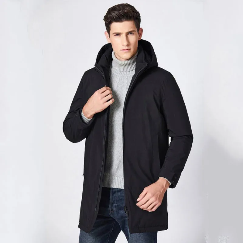Winter jacket Men Winter New Men's Cotton coat Korean version of the Slim Warm Winter jacket Men's Black Hooded jacket