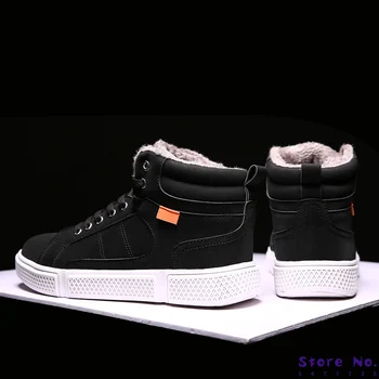 

2020 Autumn And Winter High-top Sneakers Men's Winter Snow Boots High To Help Men's Shoes Tooling Boots Plus Velvet