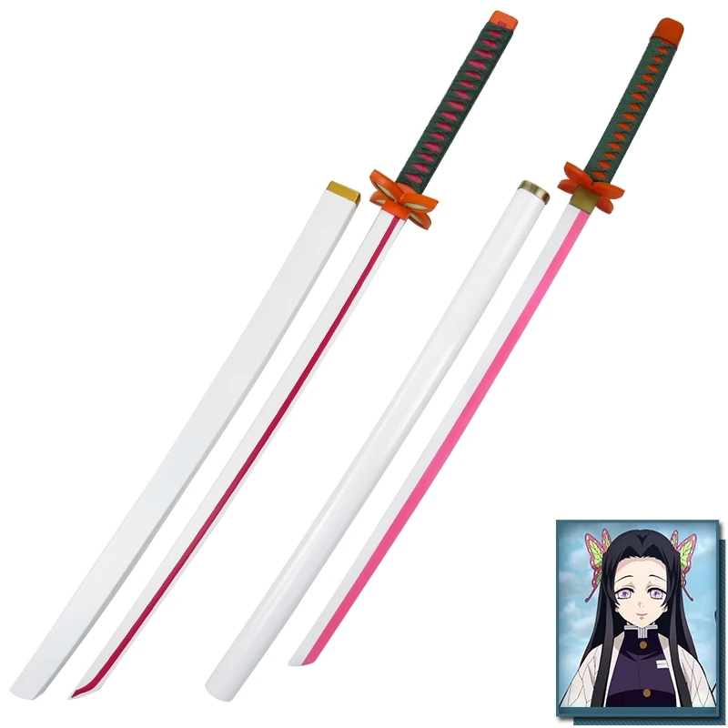 Аниме демон убийца Kimetsu No Yaiba реквизит для косплея Kochou Kanae деревянный меч оружие реквизит для Хэллоуина Косплей Вечерние
