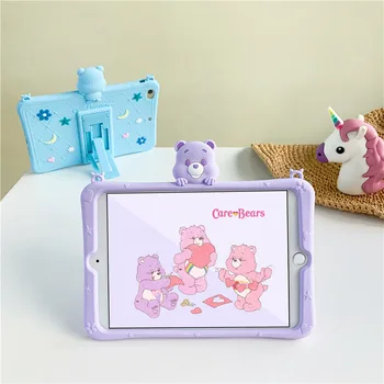 

New Style Cartoon Love Bear IPAD Protective Casing Mini5 Tablet Silicon Rubber Case with Stand Applicable