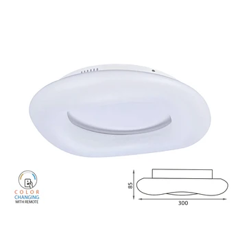 

V-TAC LP3966 Led ceiling lamp modern ceiling round CCT diameter 300mm 22W remote control dimmable 3 In 1 SKU-3966