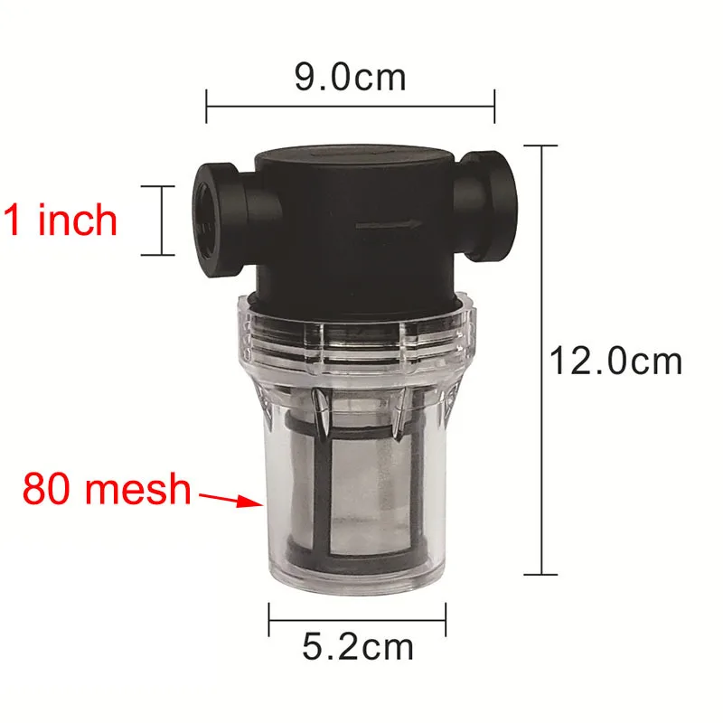 Car Washing Filter 1/2'' 3/4'' 1'' Inch Inline Mesh Strainer Water Pump Filter Irrigation Pipeline Filter Gardening Inlet Water 