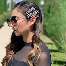 Stonefans Горячая буква из стразов свадебные аксессуары для волос заколки для волос для женщин эффектная заколка для волос кристаллы для волос ювелирные изделия