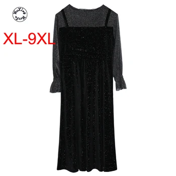 

Fatty dress restoring ancient ways look young age covered belly dress 6XL 7XL 8XL 9XL