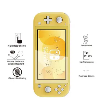 

Tempered Glass Screen Protector For Nintendo Switch Lite Transparent Tempered Glass 0.26mm Anti-Shatter Film