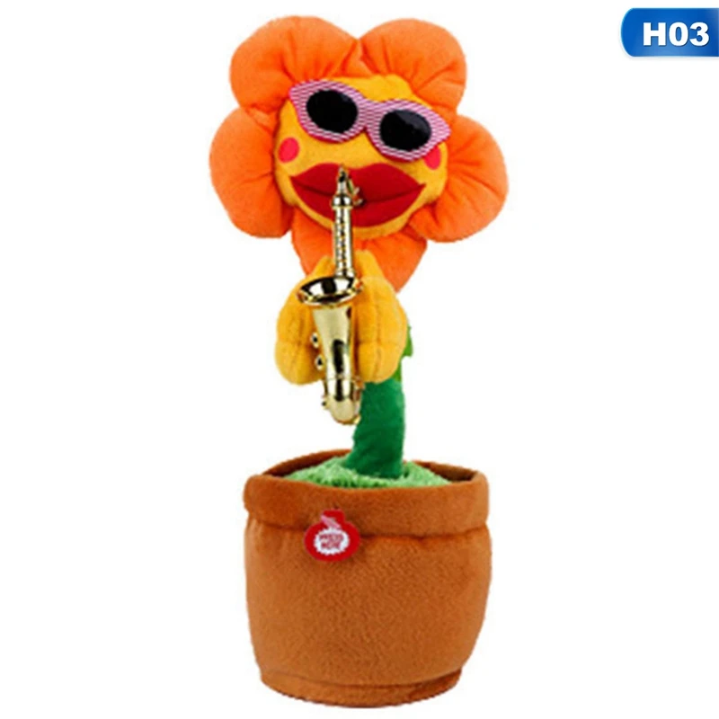 H03 Японское аниме Cartton рисунок Kawaii Солнце цветок дуя саксофон фигурка Коллекционная Ручная кукла игрушки для детей - Цвет: H03
