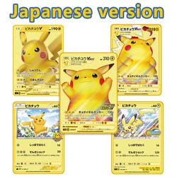 Cartes de Collection Pokemon, en métal, Version japonaise, Bikachu Vmax entraîneur Charizard, Album, jeu de combat, carte dorée 
