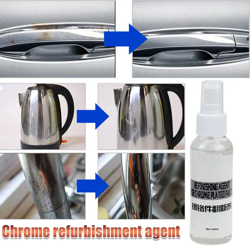 100 мл средство для удаления ржавчины хромированной части полировки поверхности