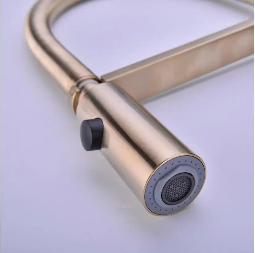 Vidric, Новое поступление, вытяжной кухонный кран, щетка, Золотая раковина, смеситель, кран, вращение на 360 градусов, кухонный смеситель, кран для кухни