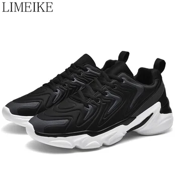 

Fashion Design Men Running Shoes Thick Platform Sole Comfortable Sneakers Man High Quality Walking Footwear Large Size 38-46