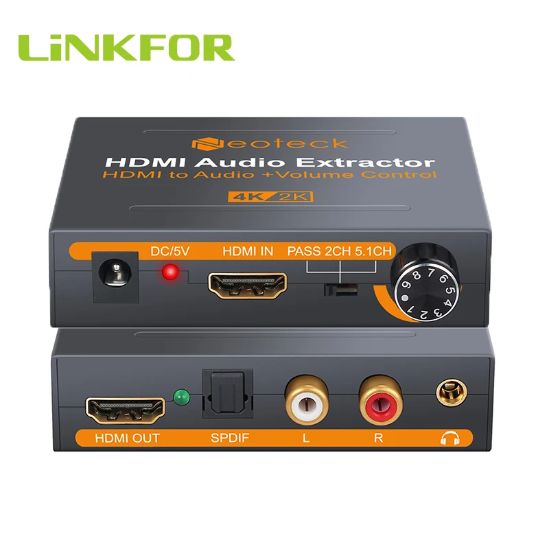 4K  60Hz 2160P HDMI Convertidor Divisor Extractor de Audio 