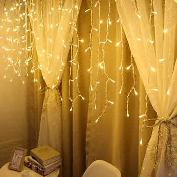 

96 LED String Light 4m/13.1ft 8 Modes Indoor Outdoor Decorative Wall Window String Curtain Light 220V