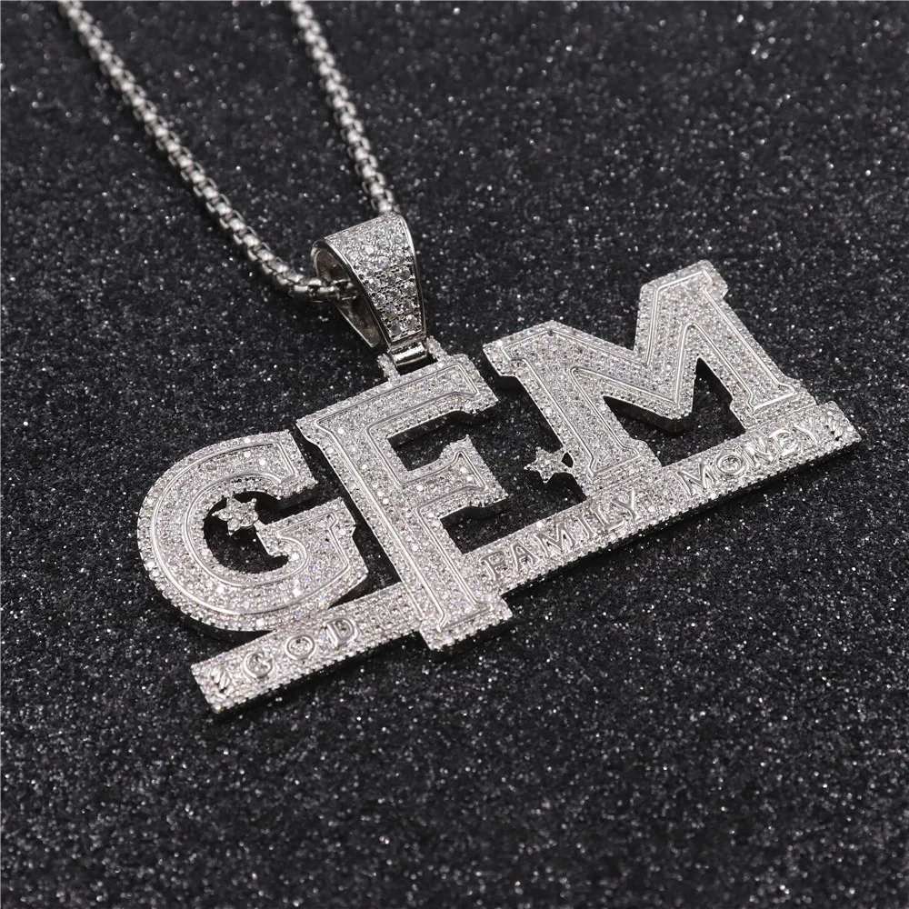 hip hop jewelry GFM letter necklace (3)