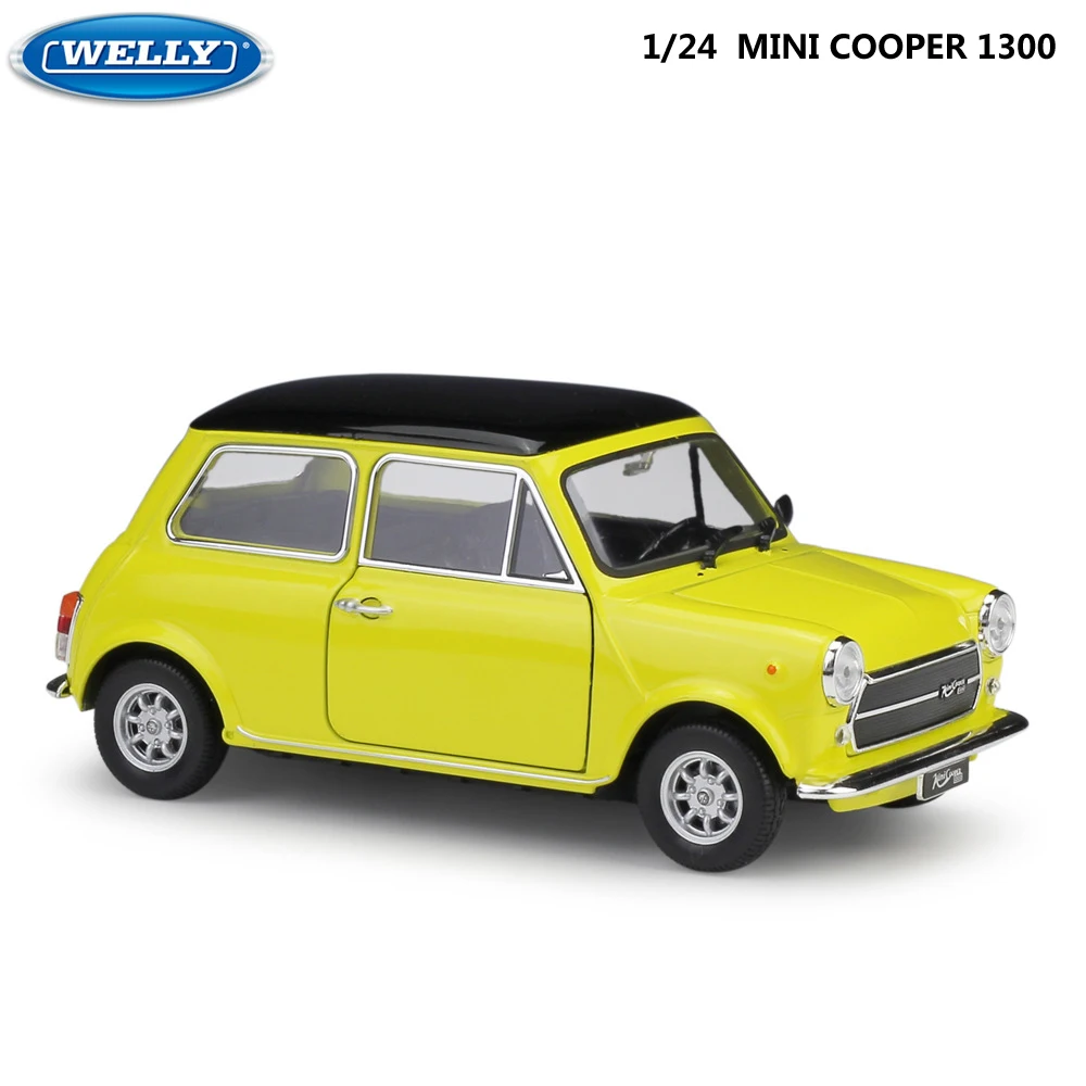 Модель автомобиля WELLY с высокой симуляцией 1:24 литая машинка игрушки MINI COOPER 1300