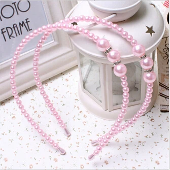 1 шт. Горячая Мода белый/розовый/черный искусственный жемчуг украшения для волос аксессуары для детей подарок для девочек новое поступление - Цвет: Pink